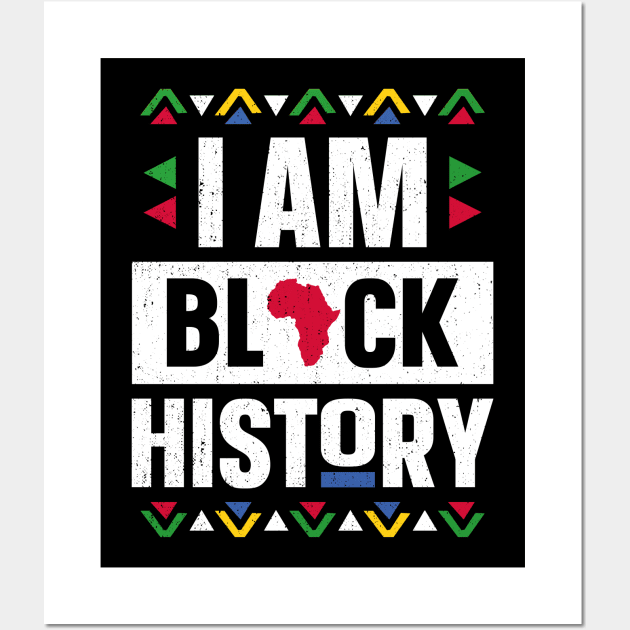 I Am Black History Month African American Black Pride Wall Art by trendingoriginals